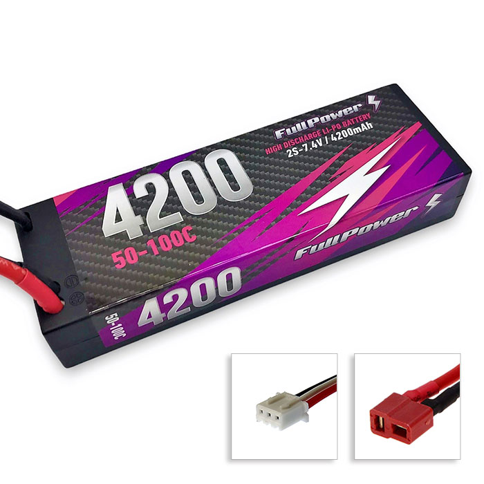 img-combo-FullPower Batteria Lipo 2S 4200mAh 50/100C HARDCASE - DEANS